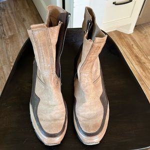 A.S. 98 Leather Zip Short Boots